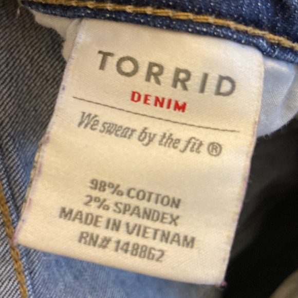 💜Torrid Dark Wash 10” Rise Skinny Jeans size 16 Reg - Picture 11 of 11